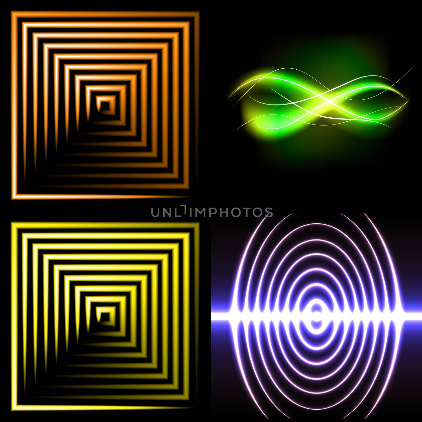 Set of Blurry abstract lines. Light effect. Sparkle background.  illustration