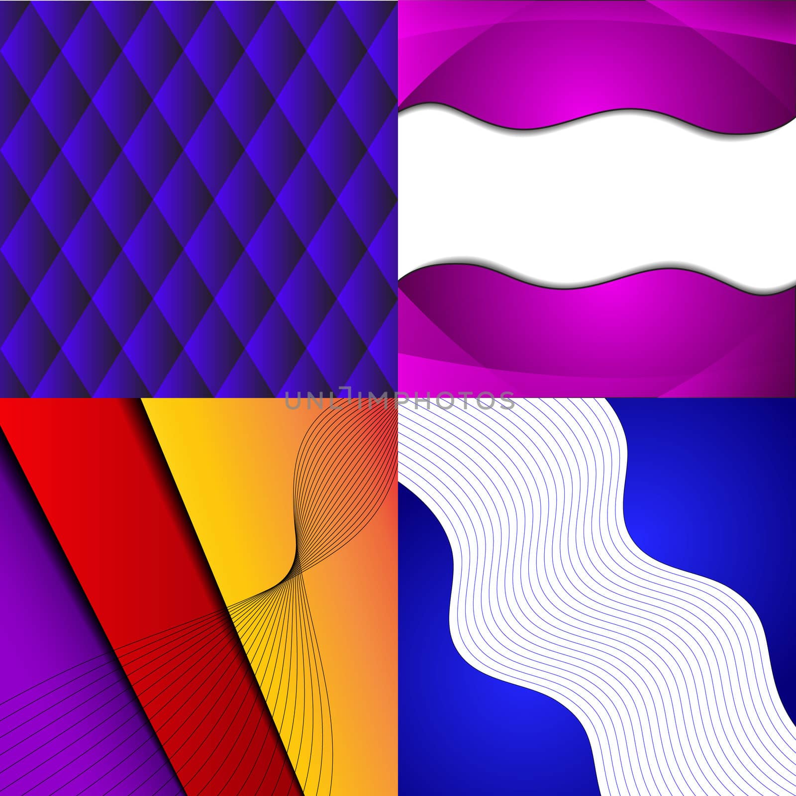 Collection of abstract multicolored backgrounds. Eps 10 design.  by serhii_lohvyniuk