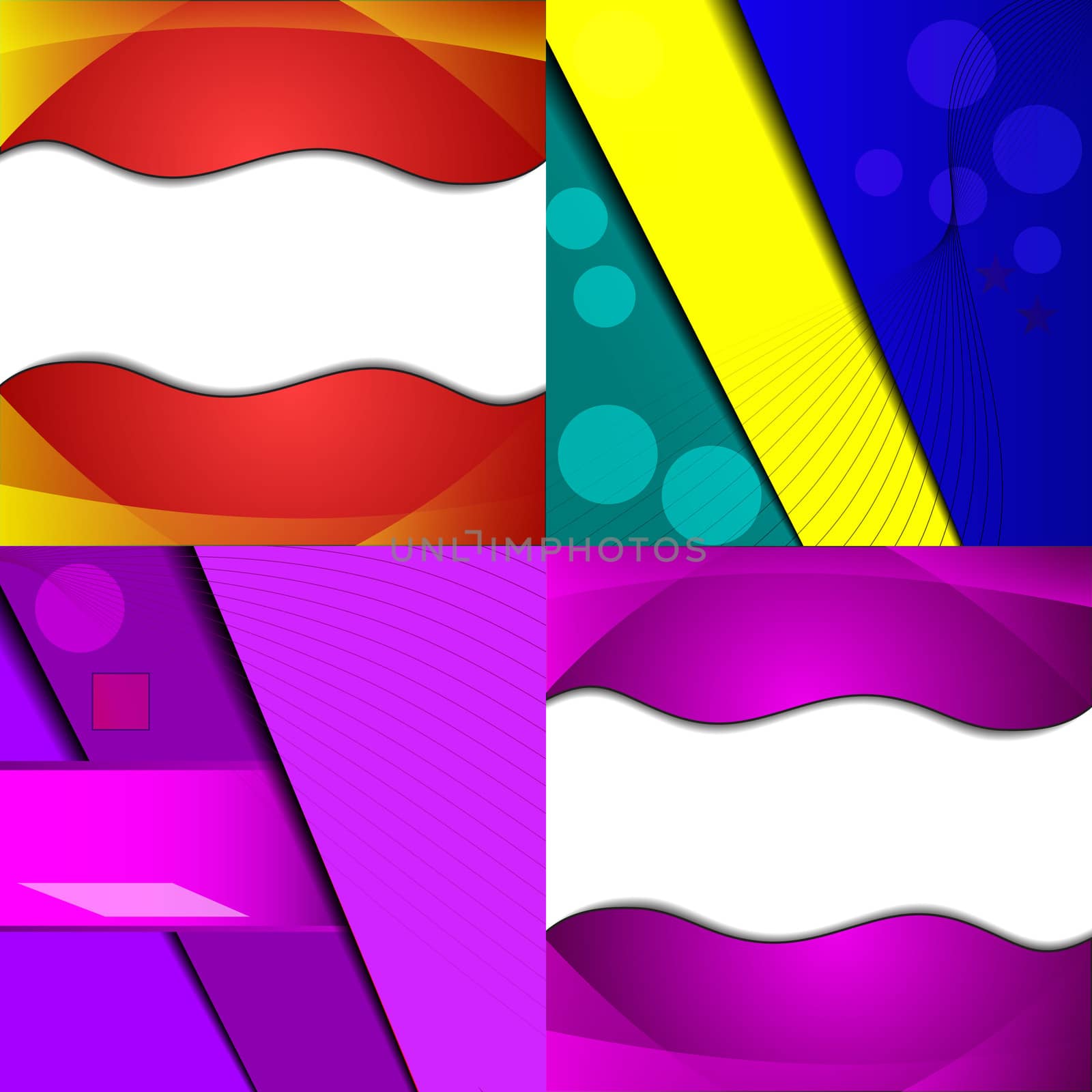 Collection of abstract multicolored backgrounds. Eps 10 design.  by serhii_lohvyniuk