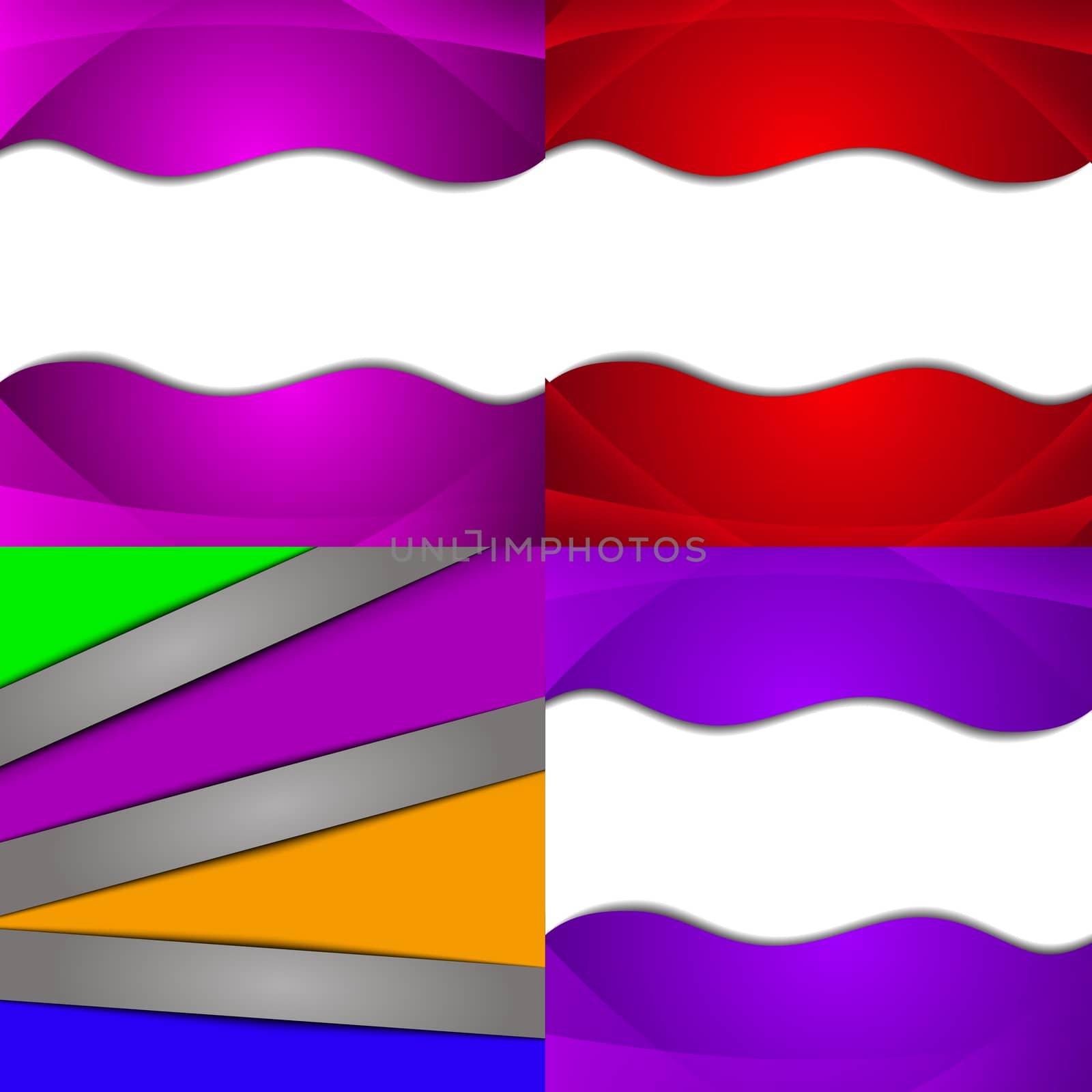 Colorful abstract backgrounds winding in the set. raster by serhii_lohvyniuk