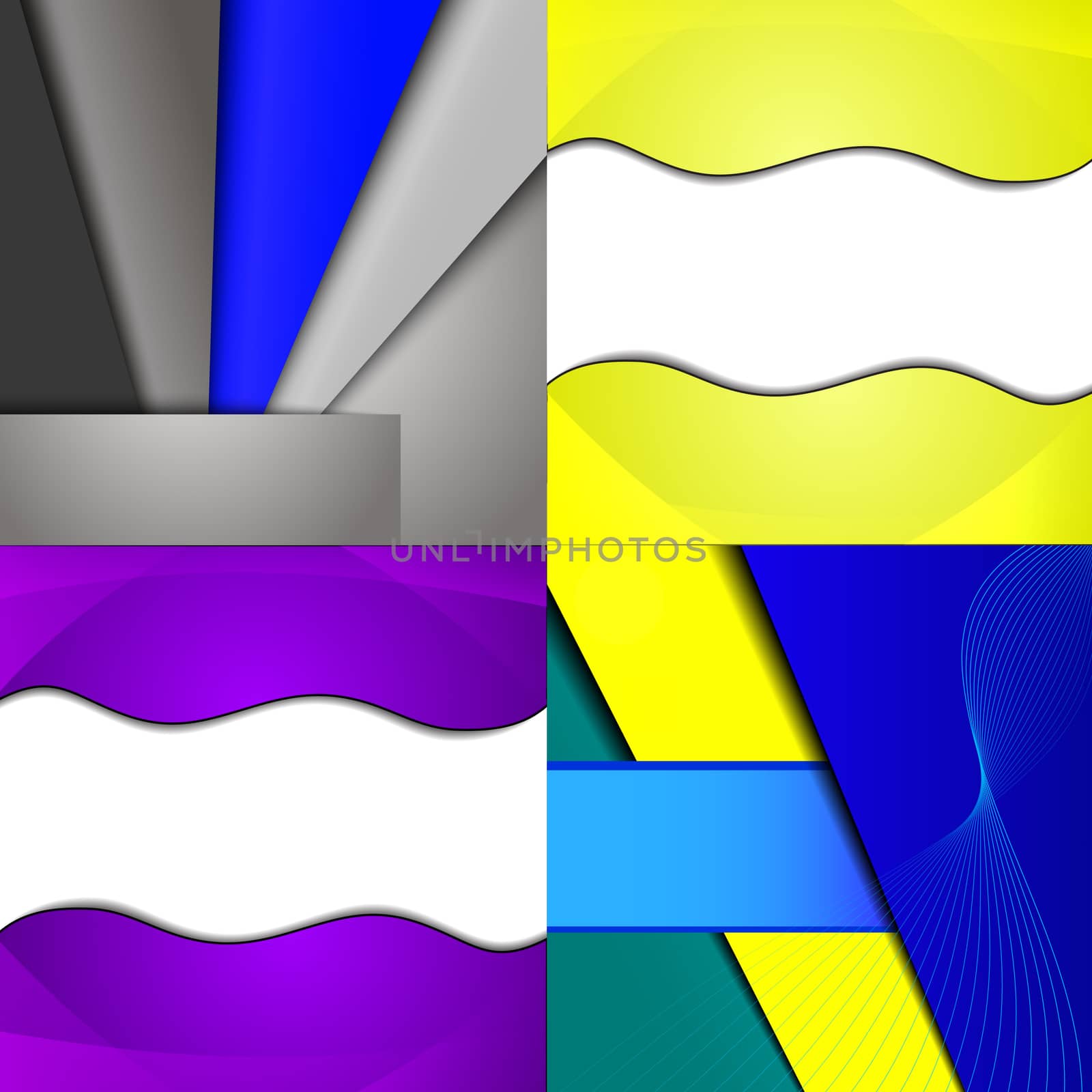 Colorful abstract backgrounds winding in the set. raster by serhii_lohvyniuk