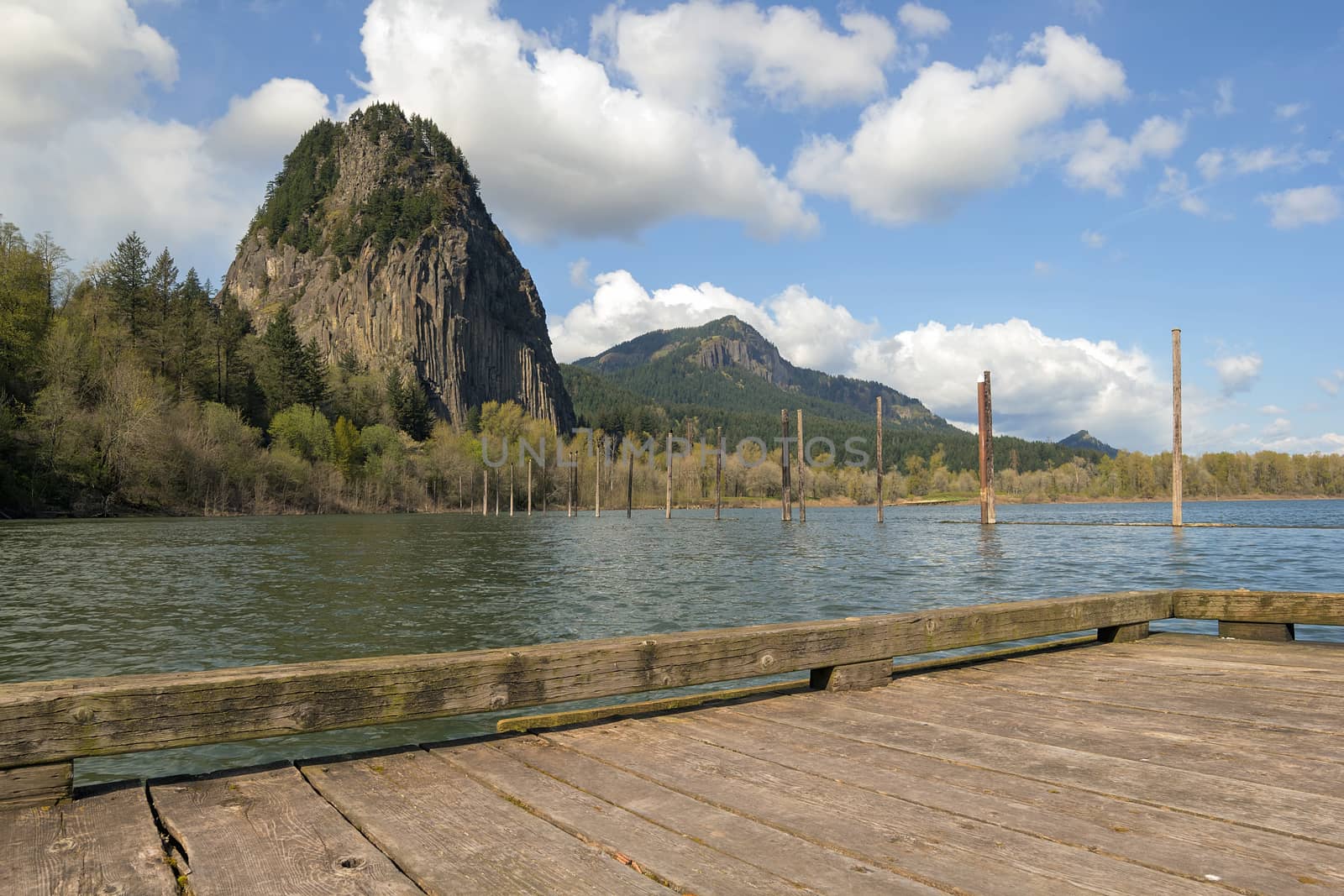 Beacon Rock View from Boat Dock by Davidgn