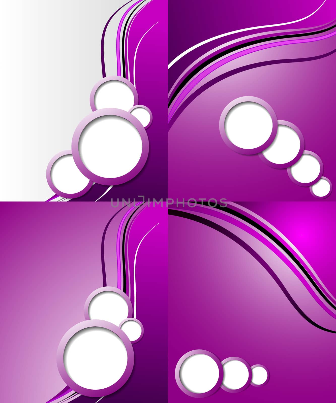 Set of 4 abstract purple backgrounds with space for your text. Raster copy by serhii_lohvyniuk