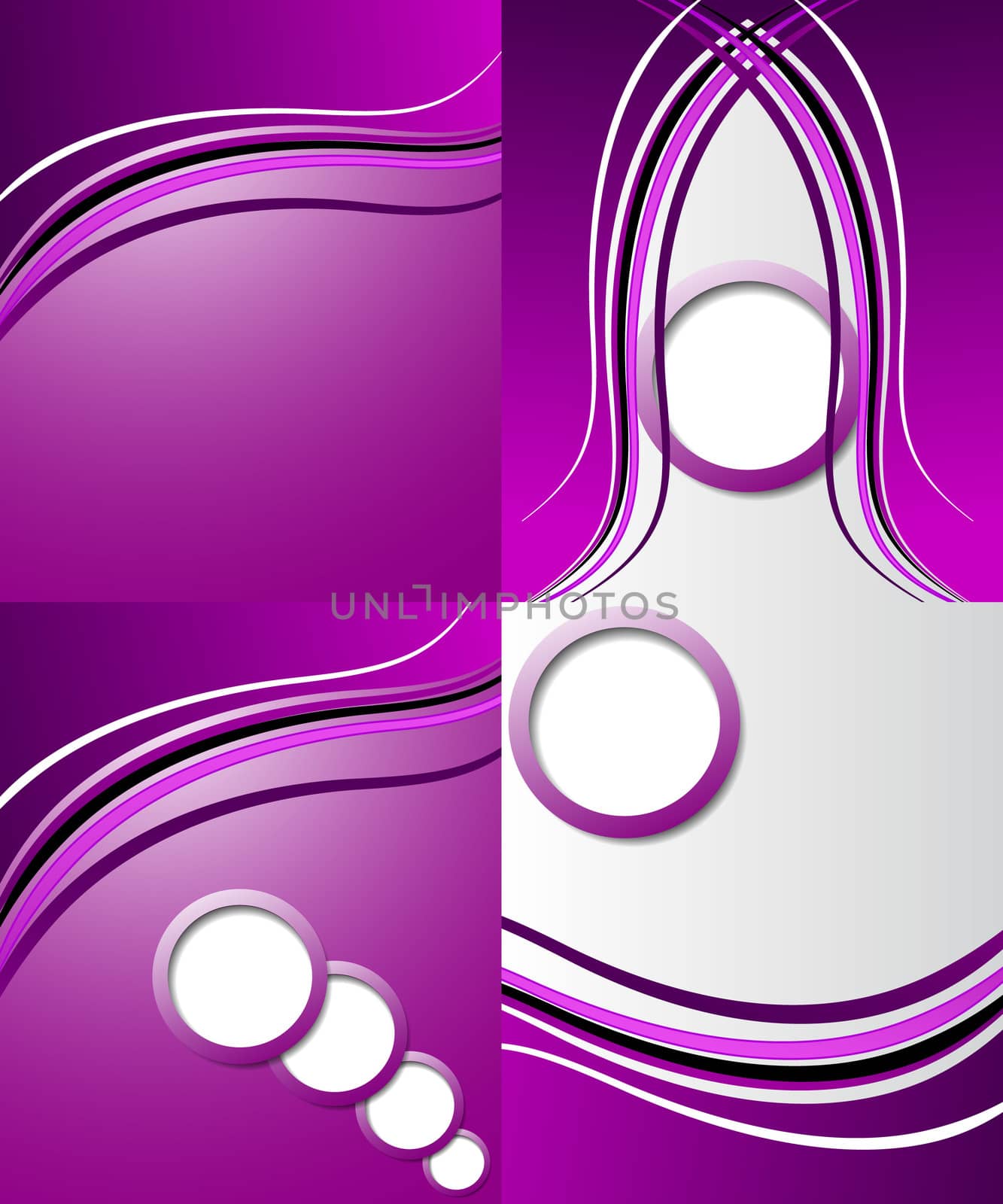 Set of 4 abstract purple backgrounds with space for your text. Raster copy by serhii_lohvyniuk