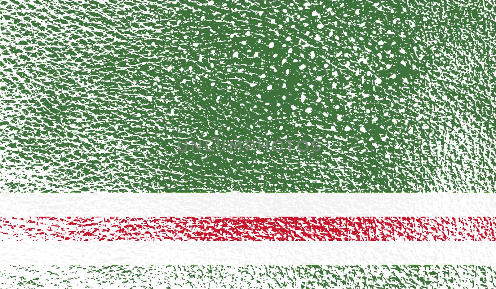 Flag of Chechen Republic of Ichkeria with old texture.  illustration