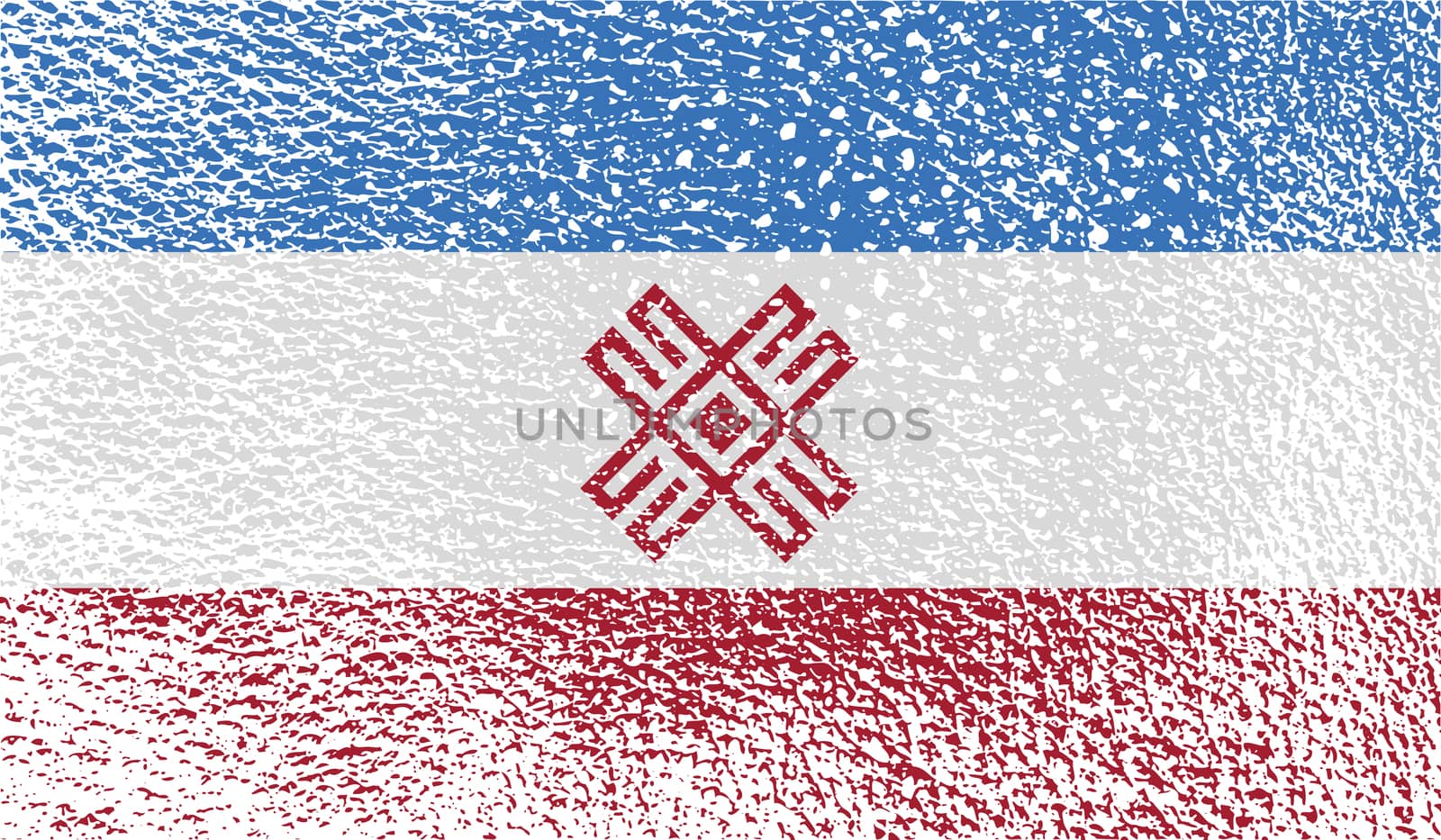 Flag of Mari El with old texture.  by serhii_lohvyniuk