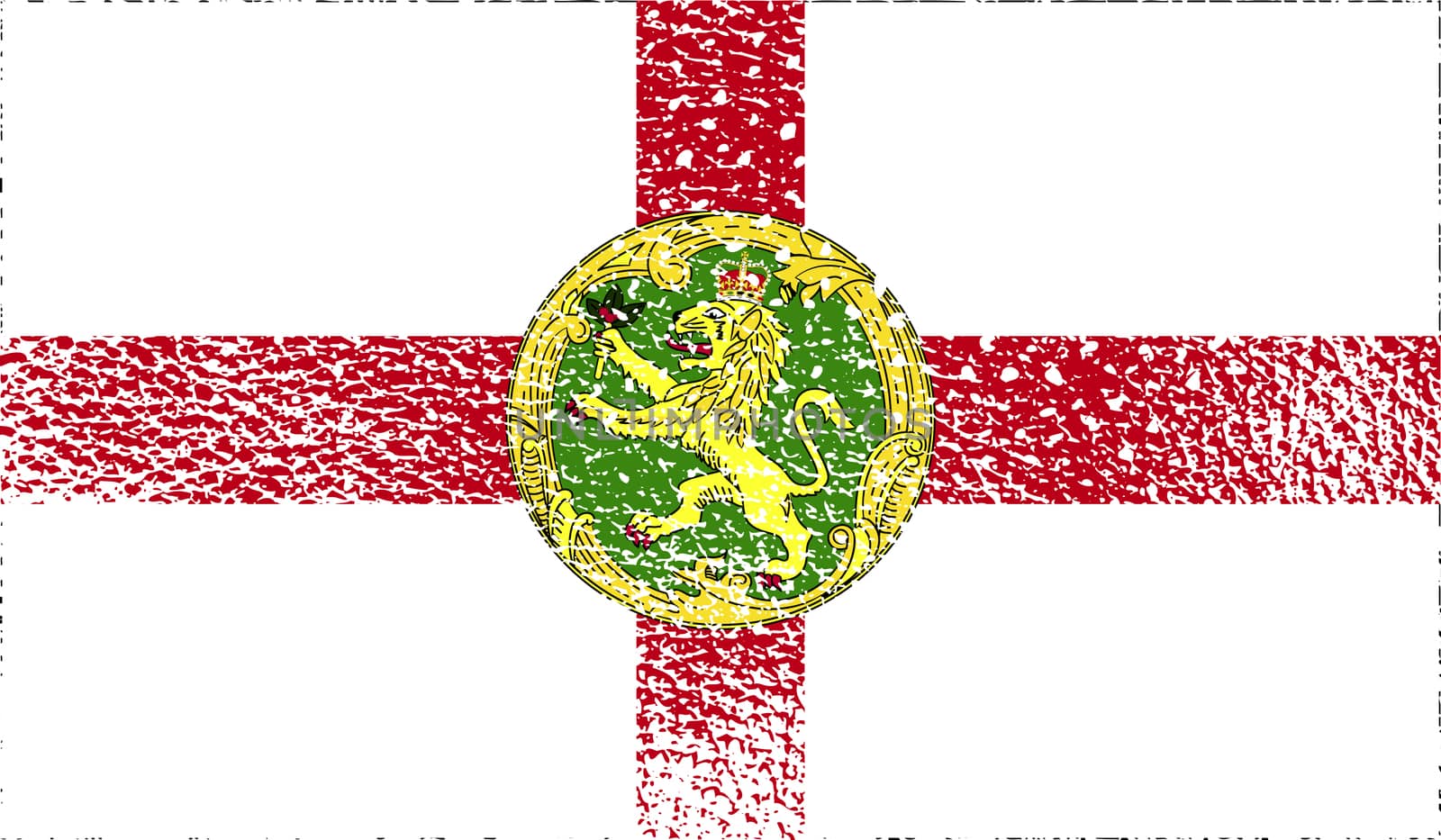 Flag of Alderney with old texture.  by serhii_lohvyniuk