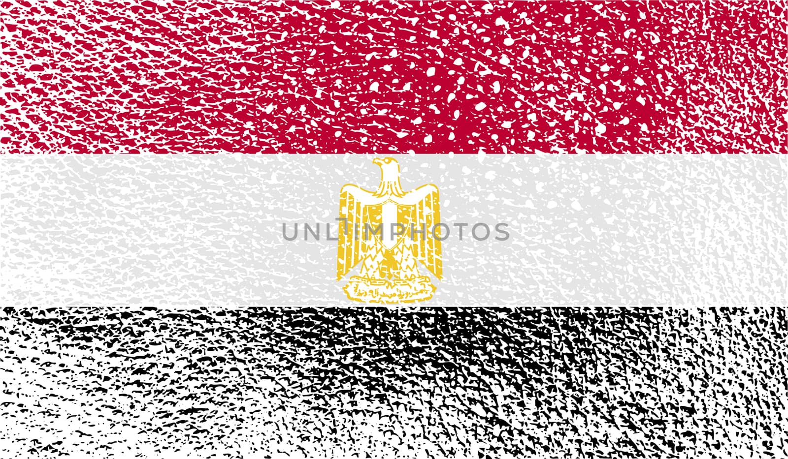 Flag of Egypt with old texture.  by serhii_lohvyniuk