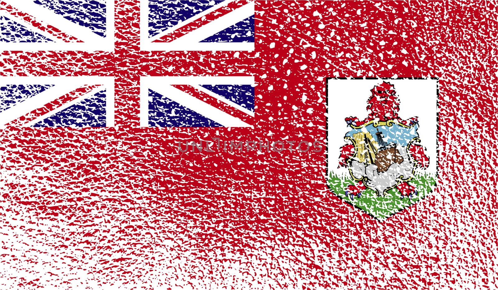 Flag of Bermuda with old texture.  by serhii_lohvyniuk