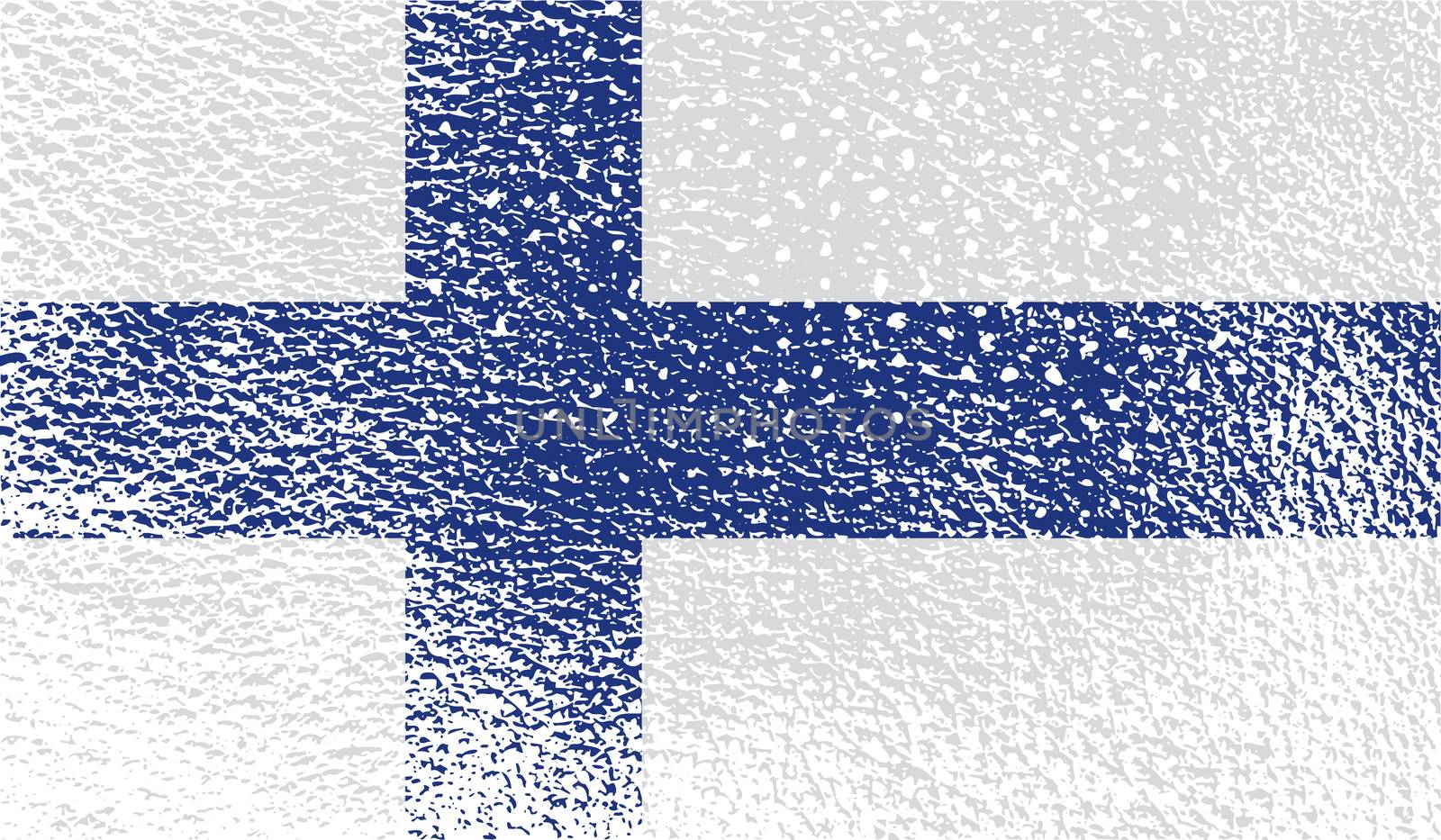 Flag of Finland with old texture.  by serhii_lohvyniuk