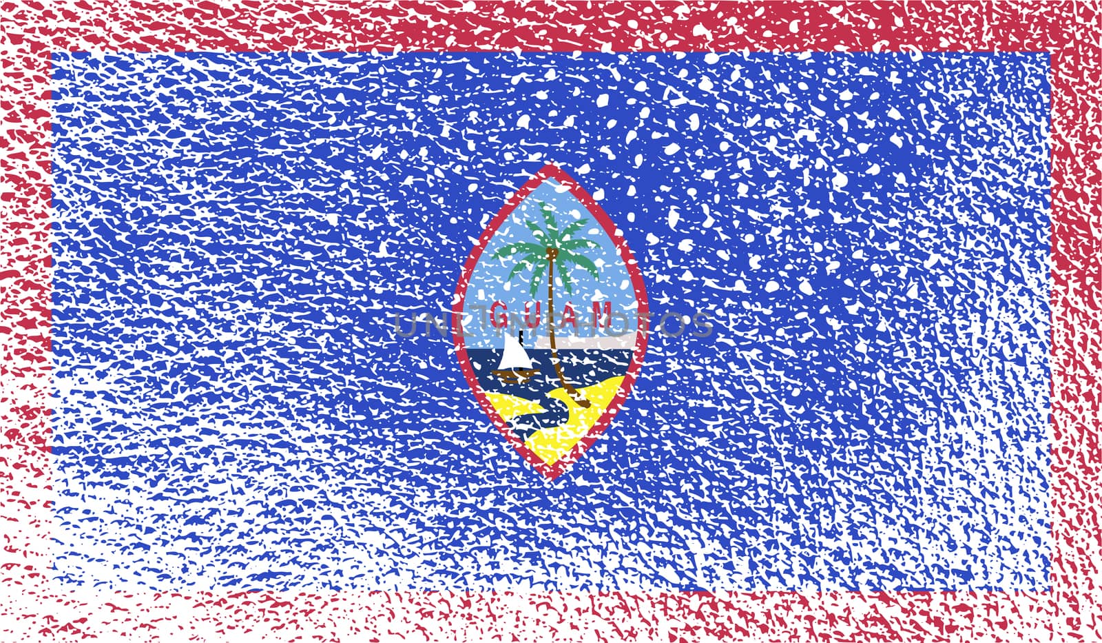 Flag of Guam with old texture.  by serhii_lohvyniuk