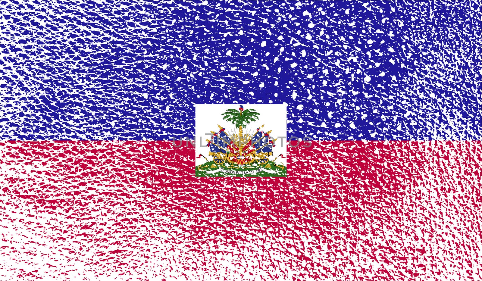 Flag of Haiti with old texture.  by serhii_lohvyniuk