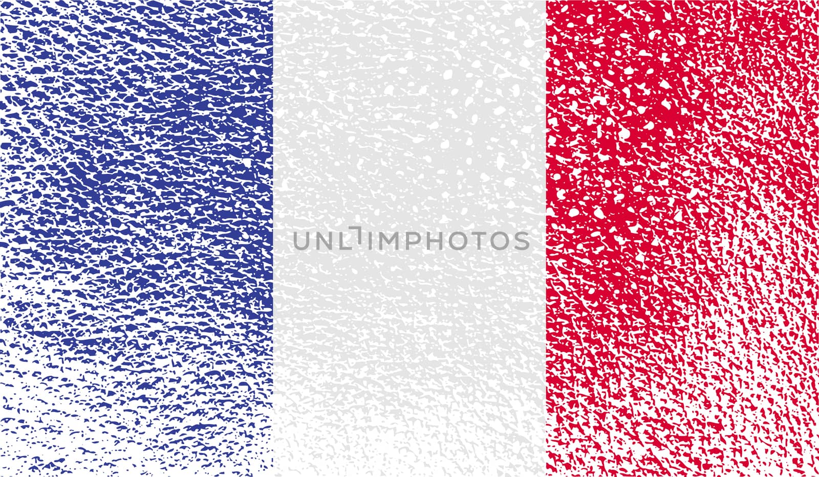 Flag of France with old texture.  by serhii_lohvyniuk