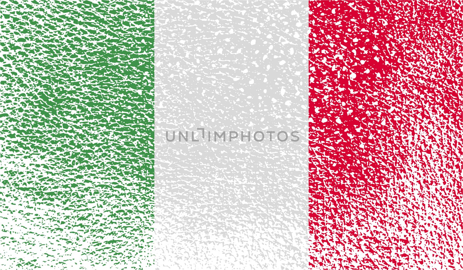 Flag of Italy with old texture.  illustration