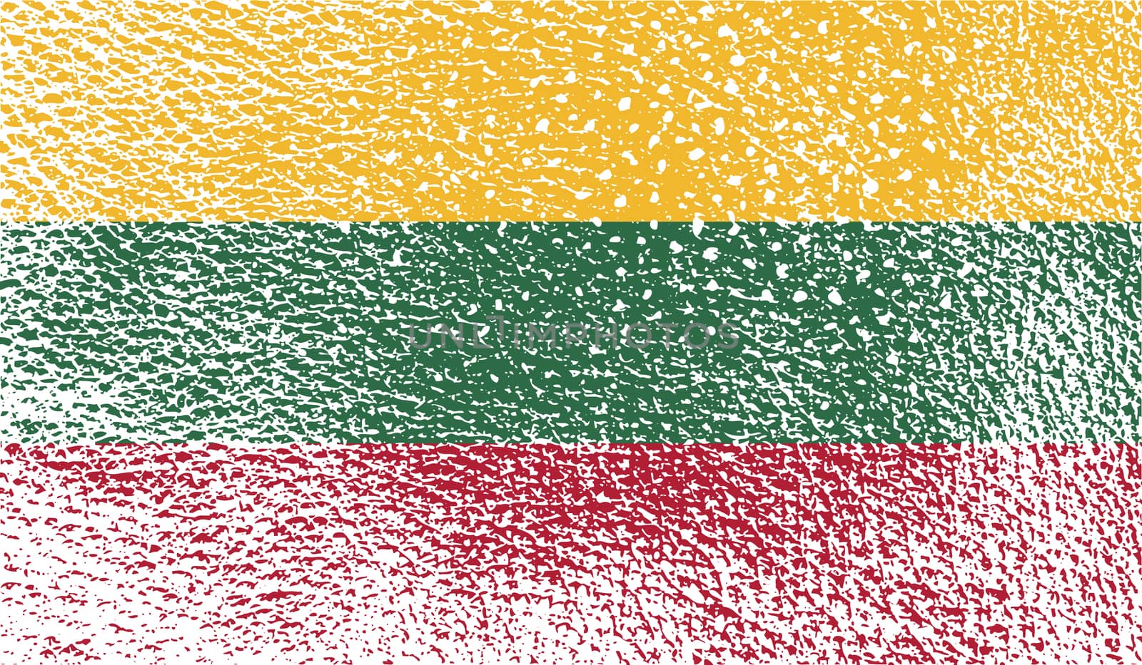Flag of Lithuania with old texture.  illustration