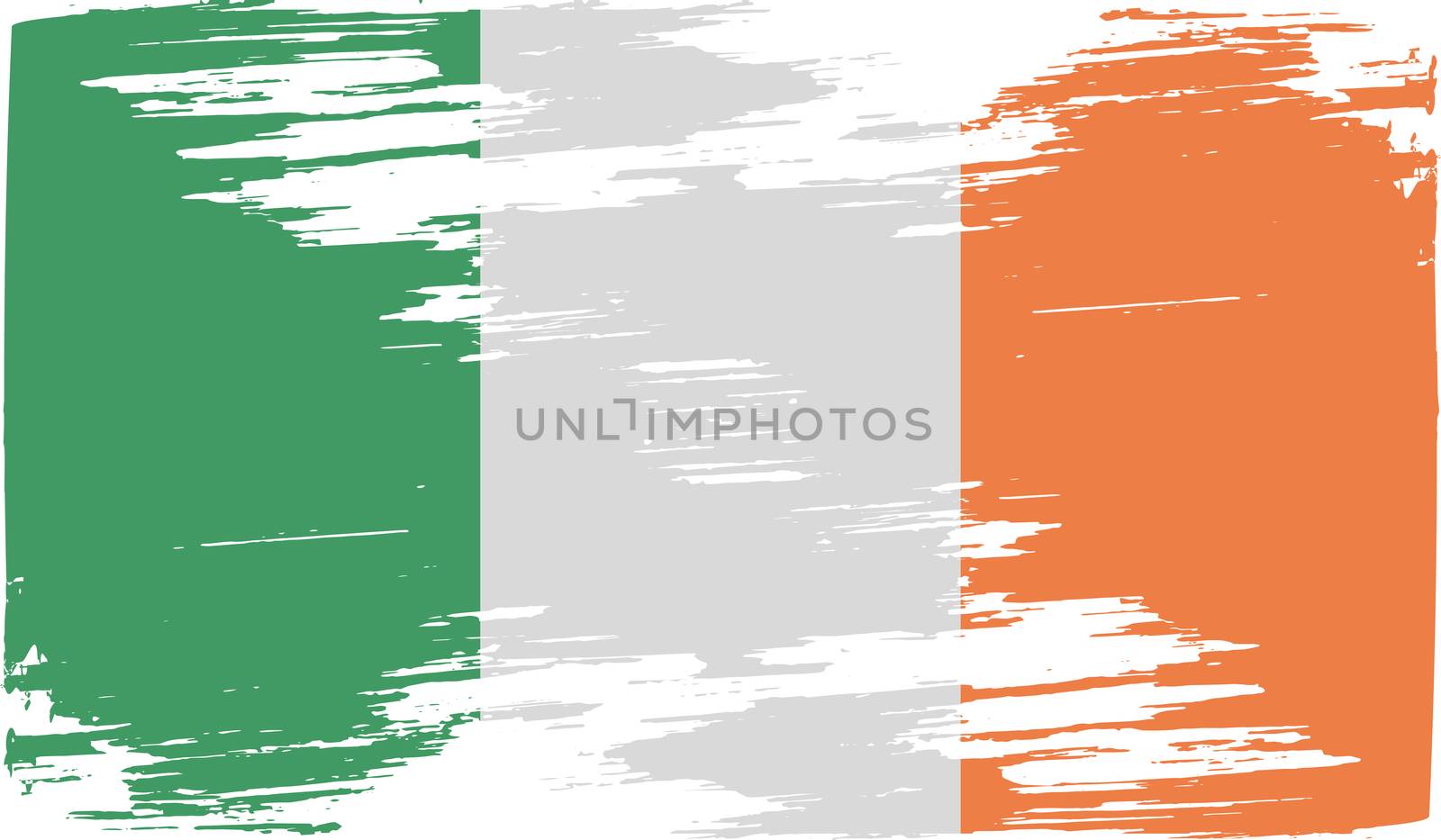 Flag of Ireland with old texture.  by serhii_lohvyniuk