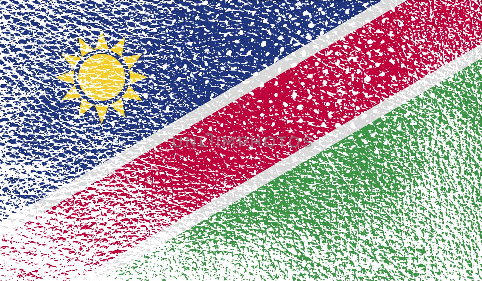 Flag of Namibia with old texture.  by serhii_lohvyniuk