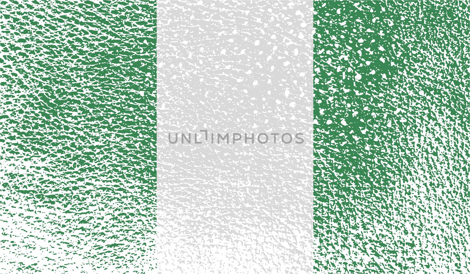 Flag of Nigeria with old texture.  by serhii_lohvyniuk