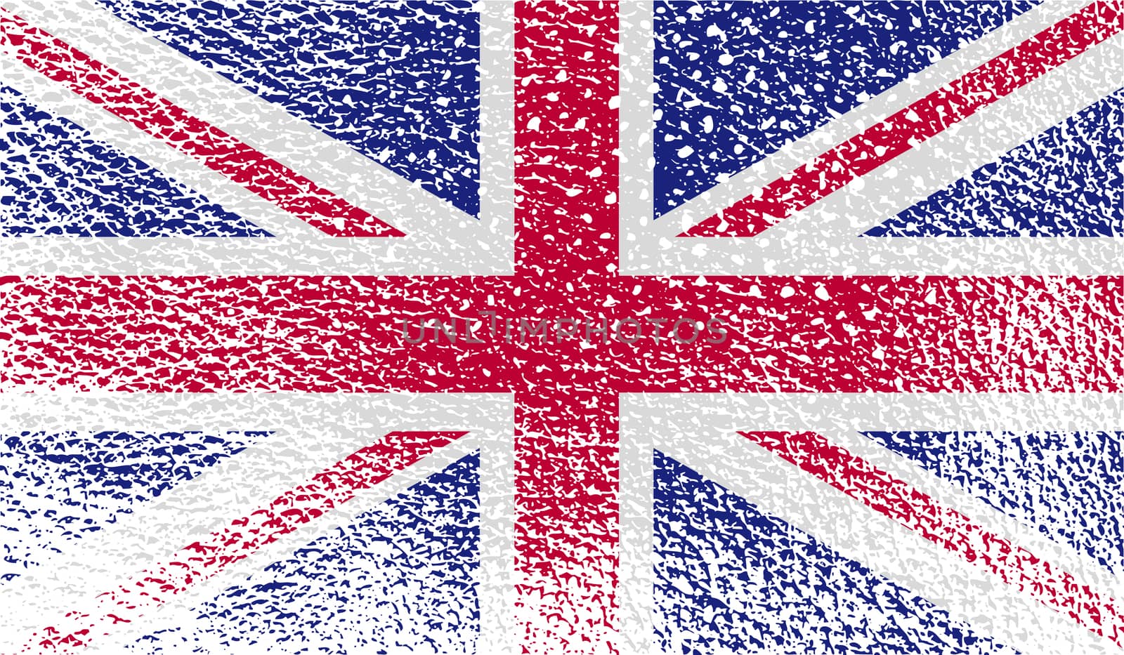 Flag of United Kingdom with old texture.  by serhii_lohvyniuk