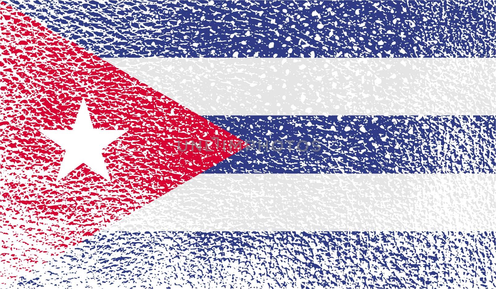 Flag of Cuba with old texture.  by serhii_lohvyniuk