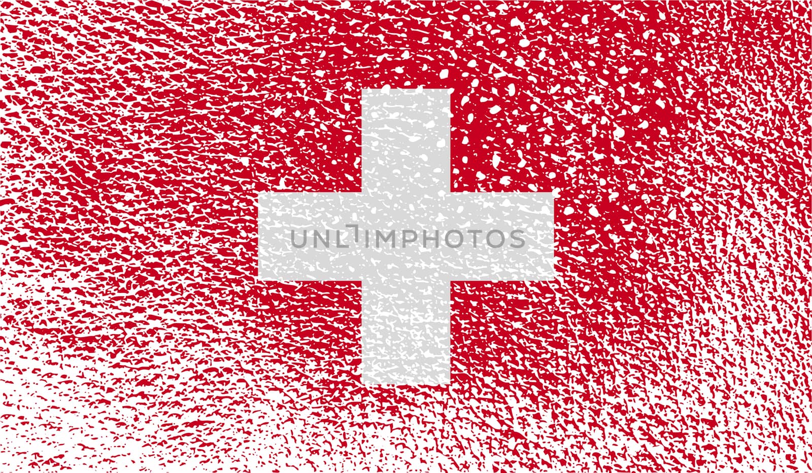 Flag of Switzerland with old texture.  illustration