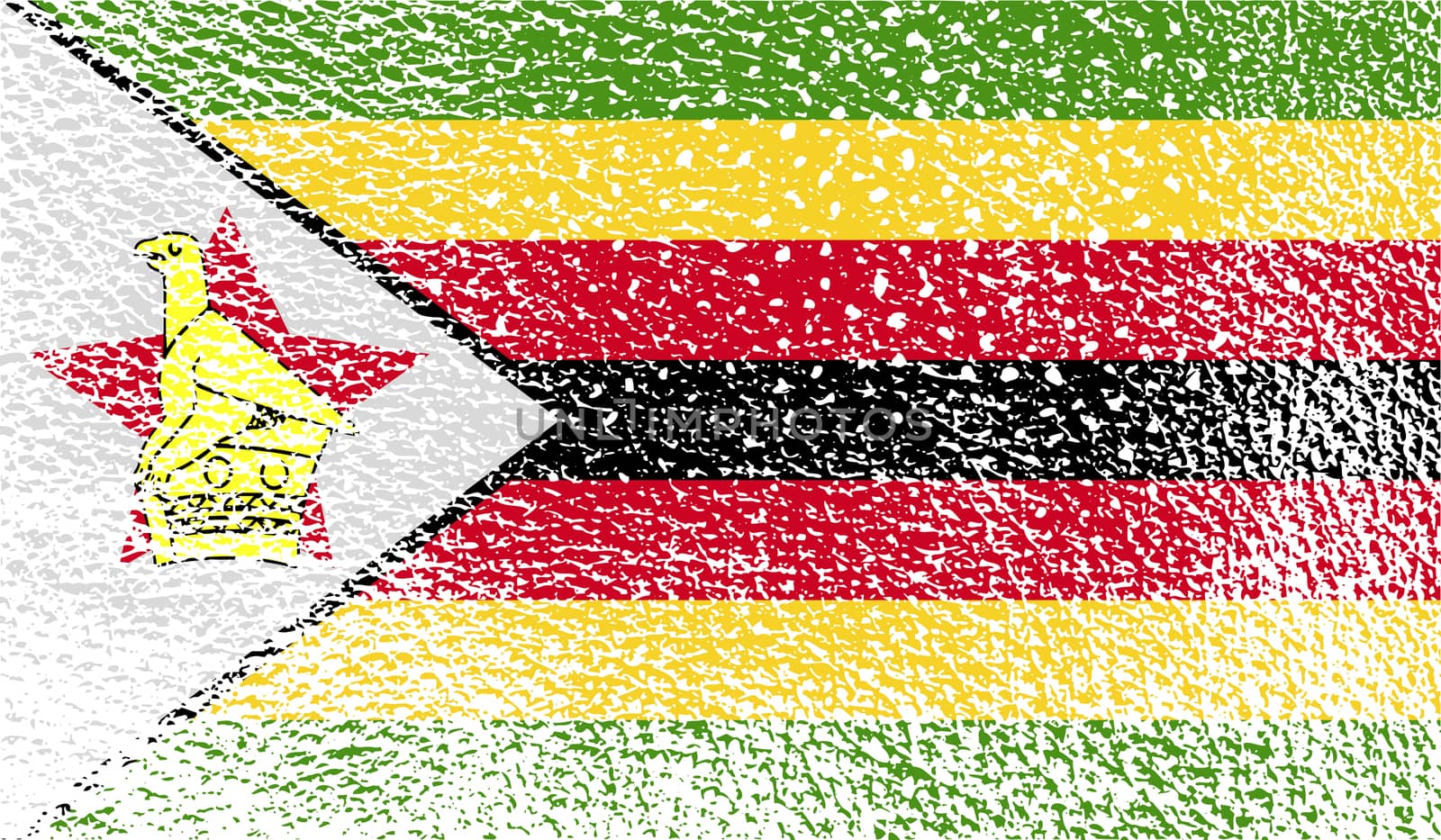 Flag of Zimbabwe with old texture.  by serhii_lohvyniuk