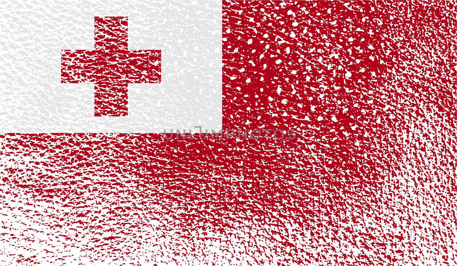 Flag of Tonga with old texture.  by serhii_lohvyniuk