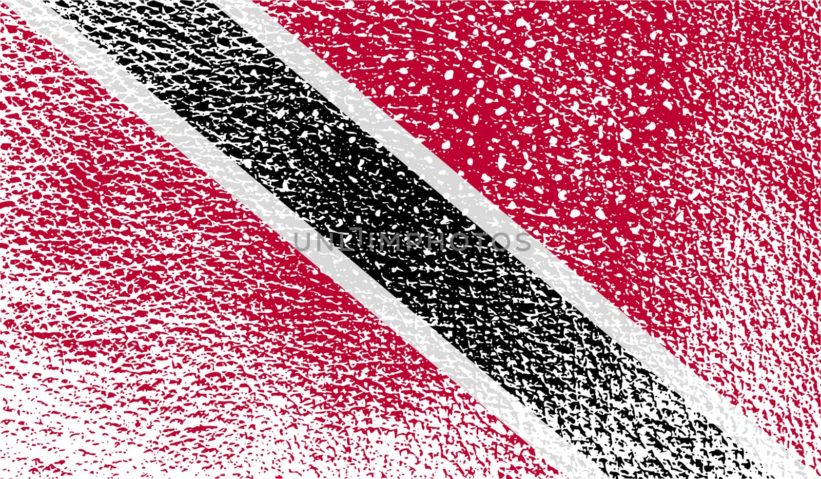 Flag of Trinidad and Tobago with old texture.  by serhii_lohvyniuk
