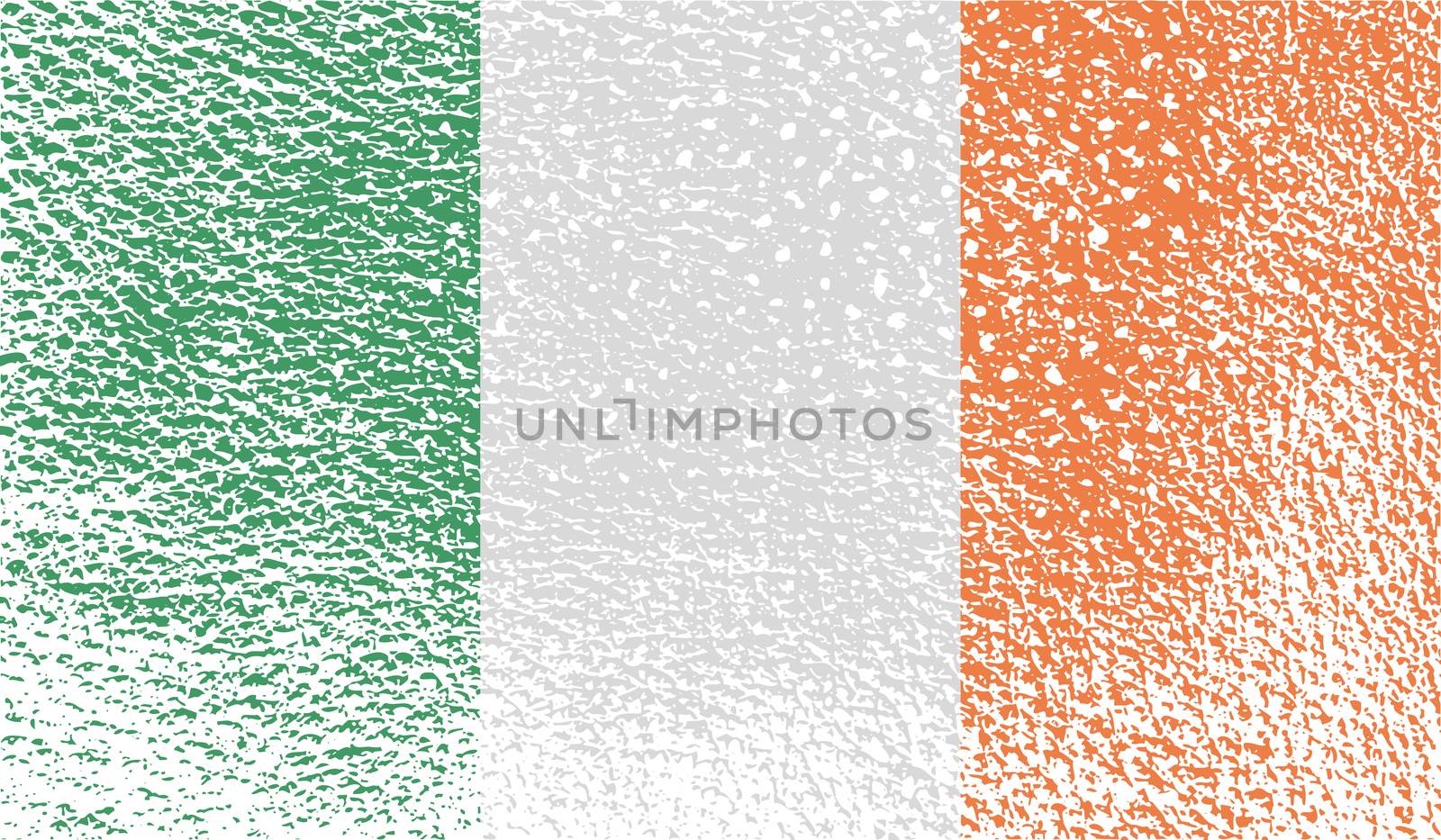 Flag of Ireland with old texture.  by serhii_lohvyniuk