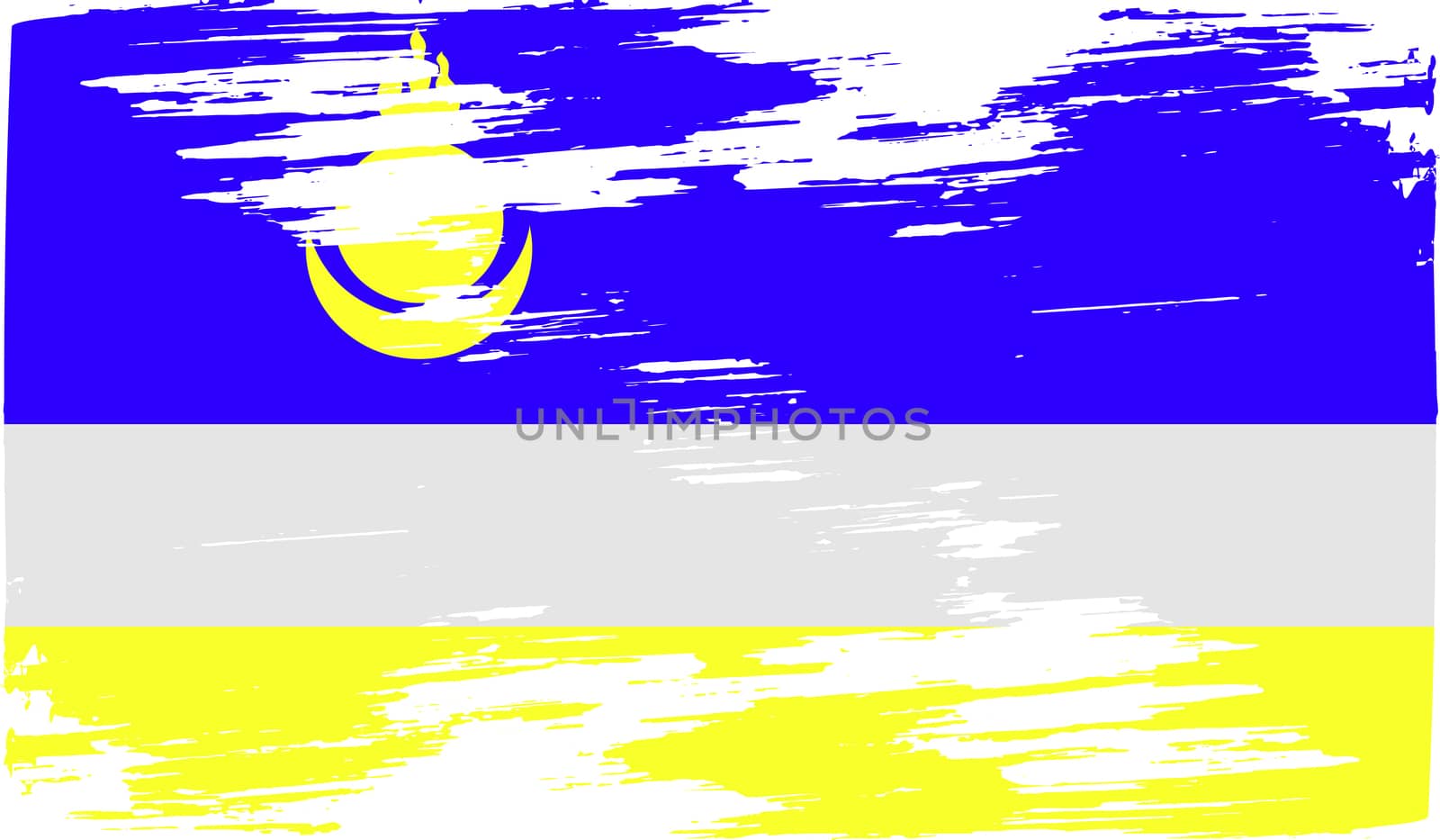 Flag of Buryatia with old texture.  illustration