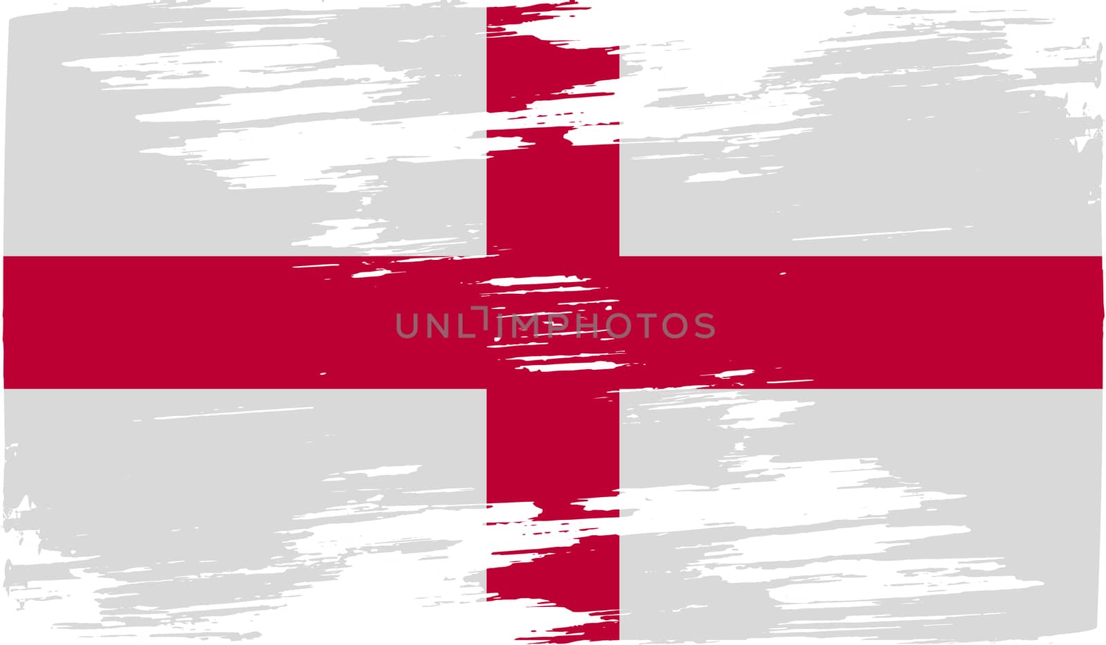 Flag of England with old texture.  illustration