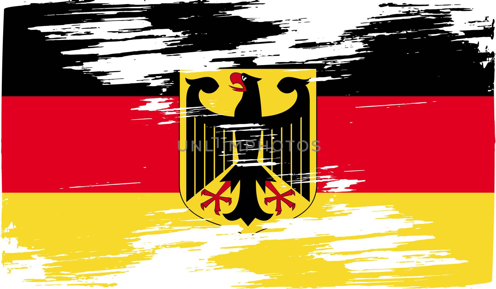 Flag Arms of Germany with old texture.  by serhii_lohvyniuk