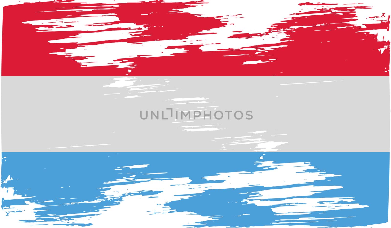 Flag of Luxembourg with old texture.  illustration