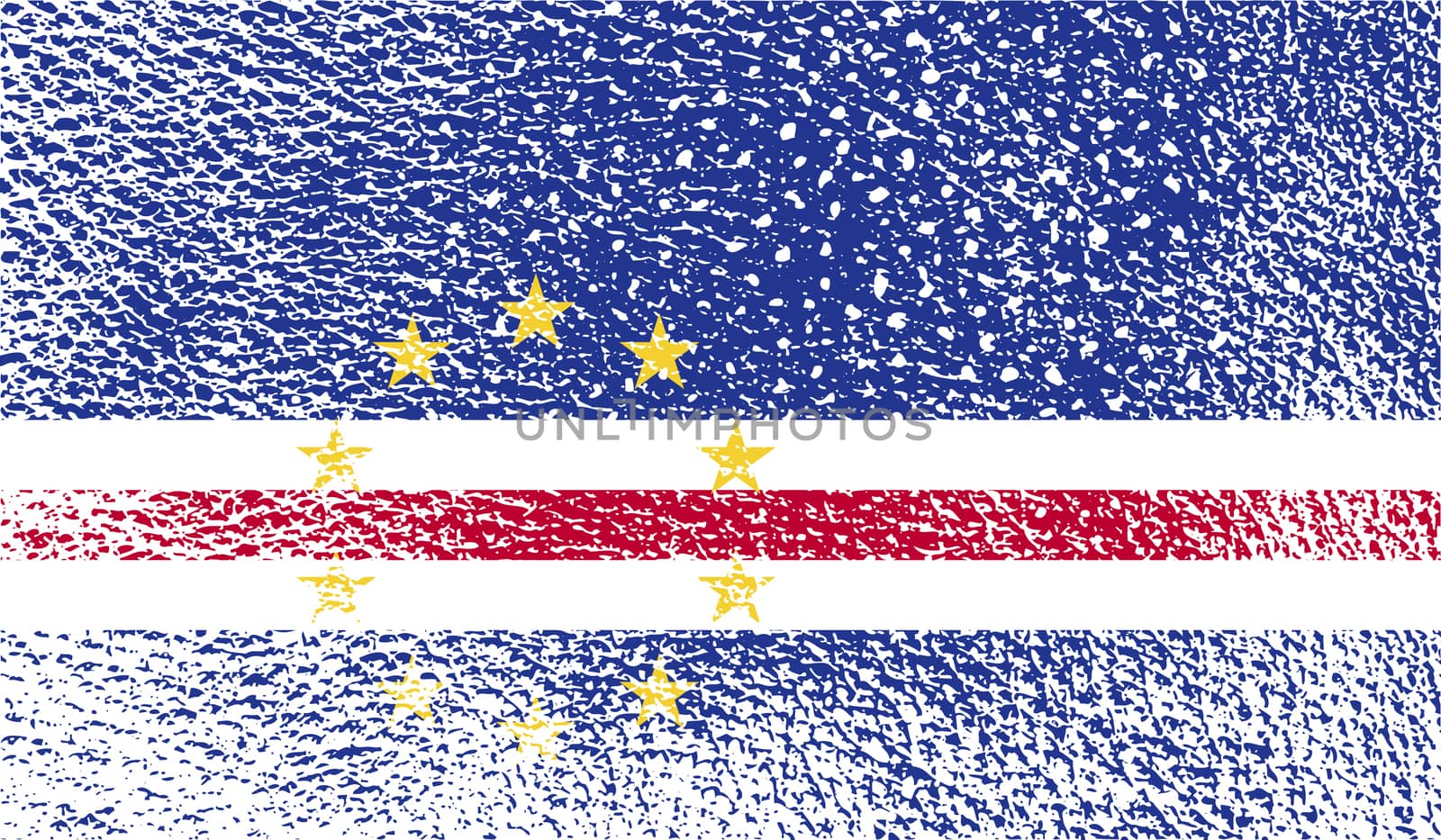 Flag of Cape Verde with old texture.  by serhii_lohvyniuk