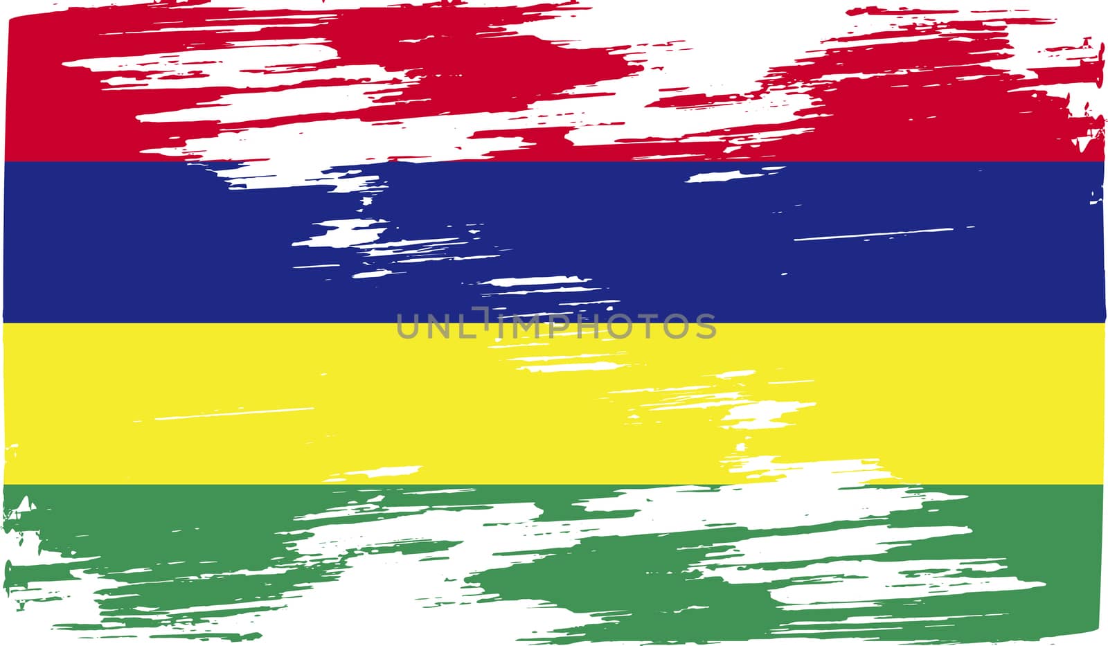 Flag of Mauritius with old texture.  by serhii_lohvyniuk