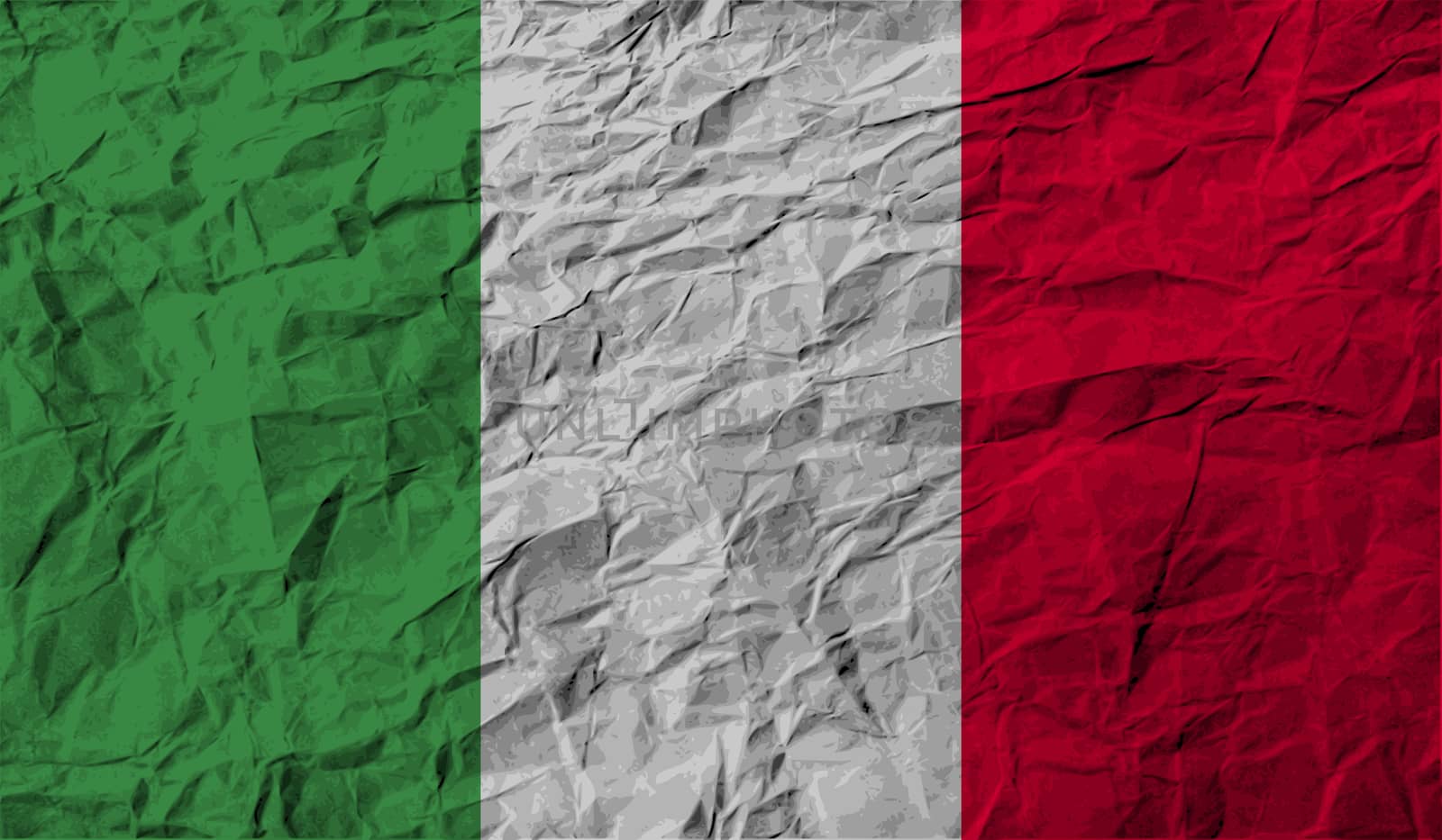 Flag of Italy with old texture.  illustration