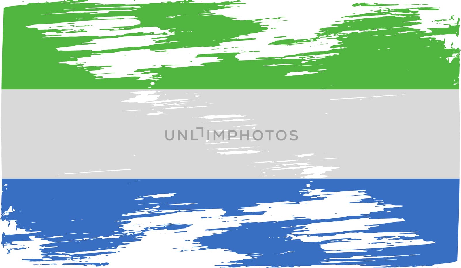 Flag of Sierra Leone with old texture.  by serhii_lohvyniuk