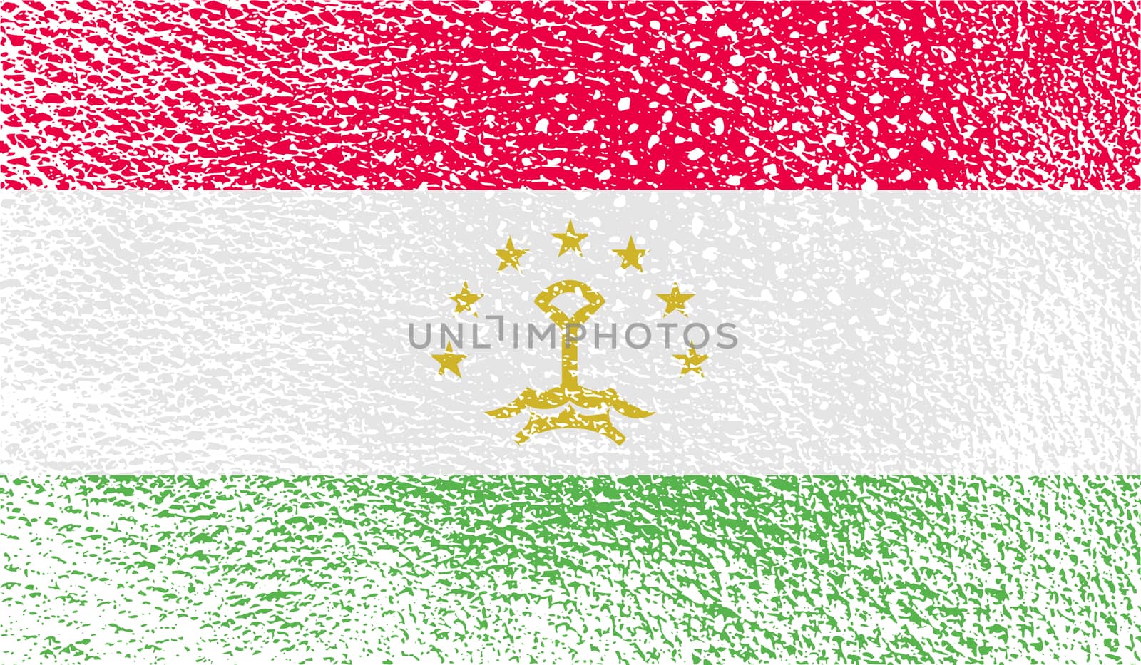 Flag of Tajikistan with old texture.  by serhii_lohvyniuk