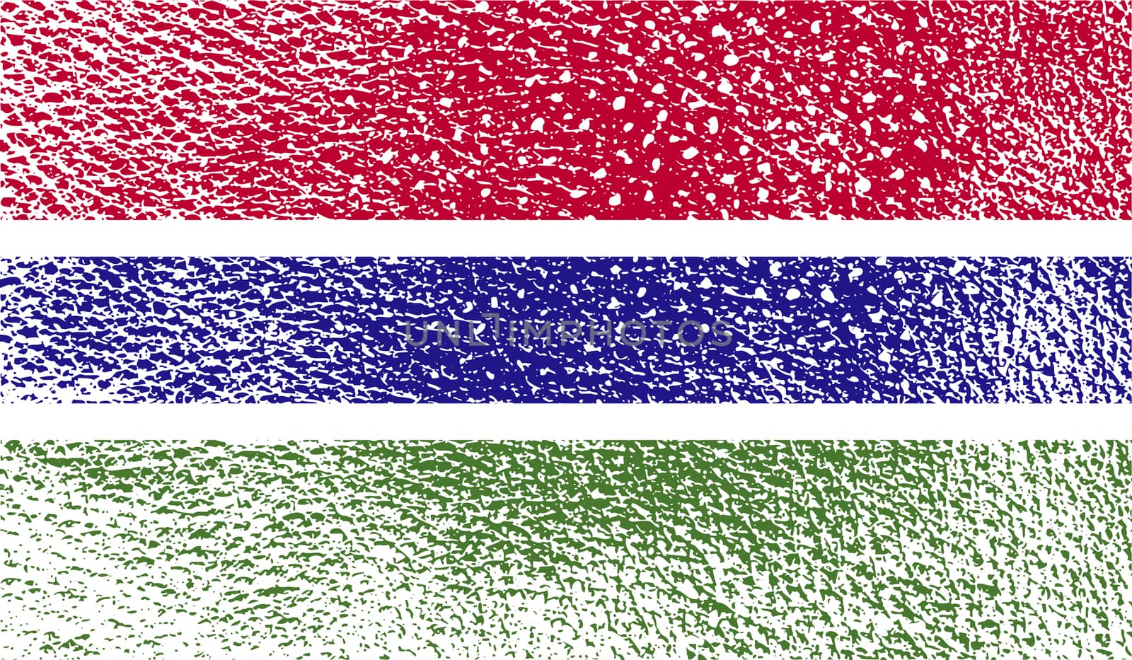 Flag of Gambia with old texture.  illustration