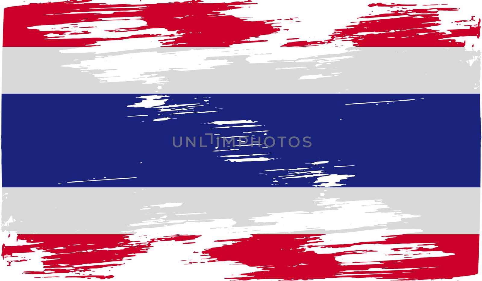 Flag of Thailand with old texture.  illustration