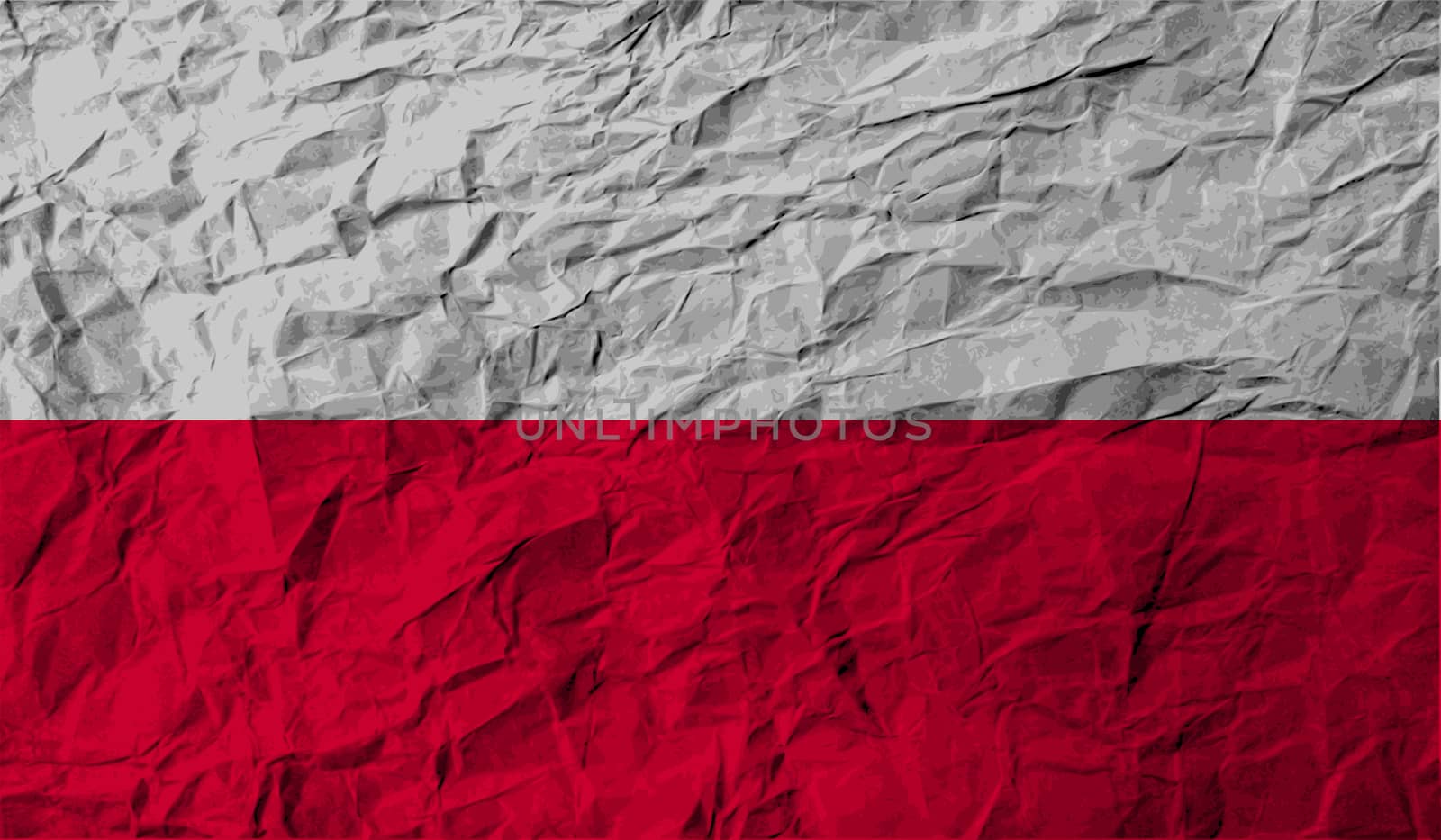 Flag of Poland with old texture.  by serhii_lohvyniuk