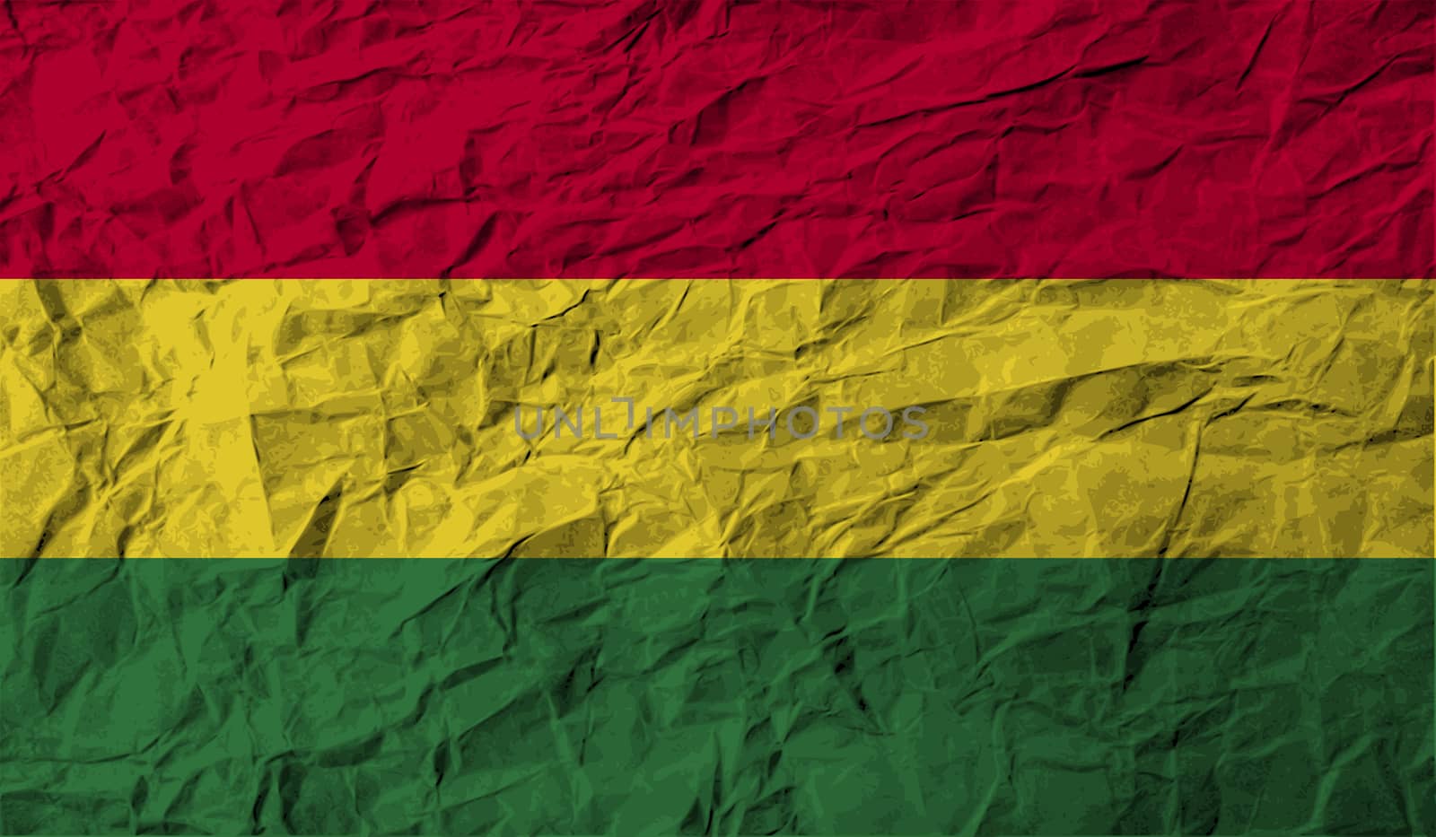 Flag of Bolivia with old texture.  illustration