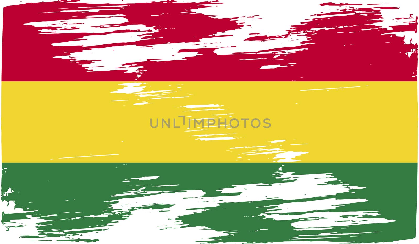 Flag of Bolivia with old texture.  illustration