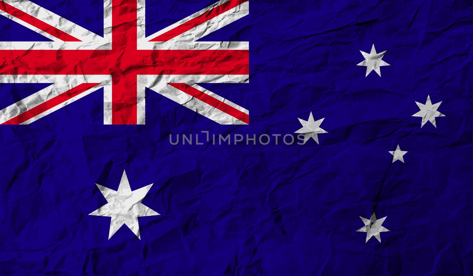 Flag of Australia with old texture.  illustration