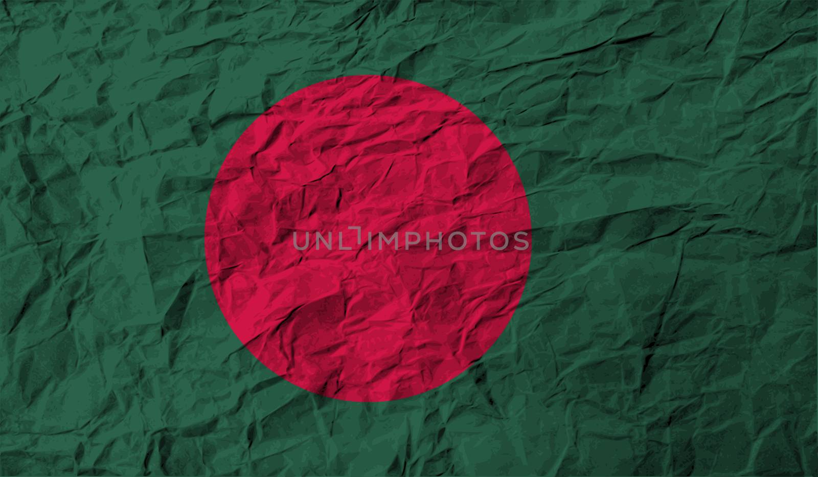 Flag of Bangladesh with old texture.  illustration