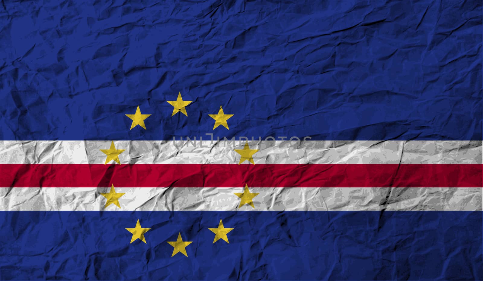 Flag of Cape Verde with old texture.  by serhii_lohvyniuk