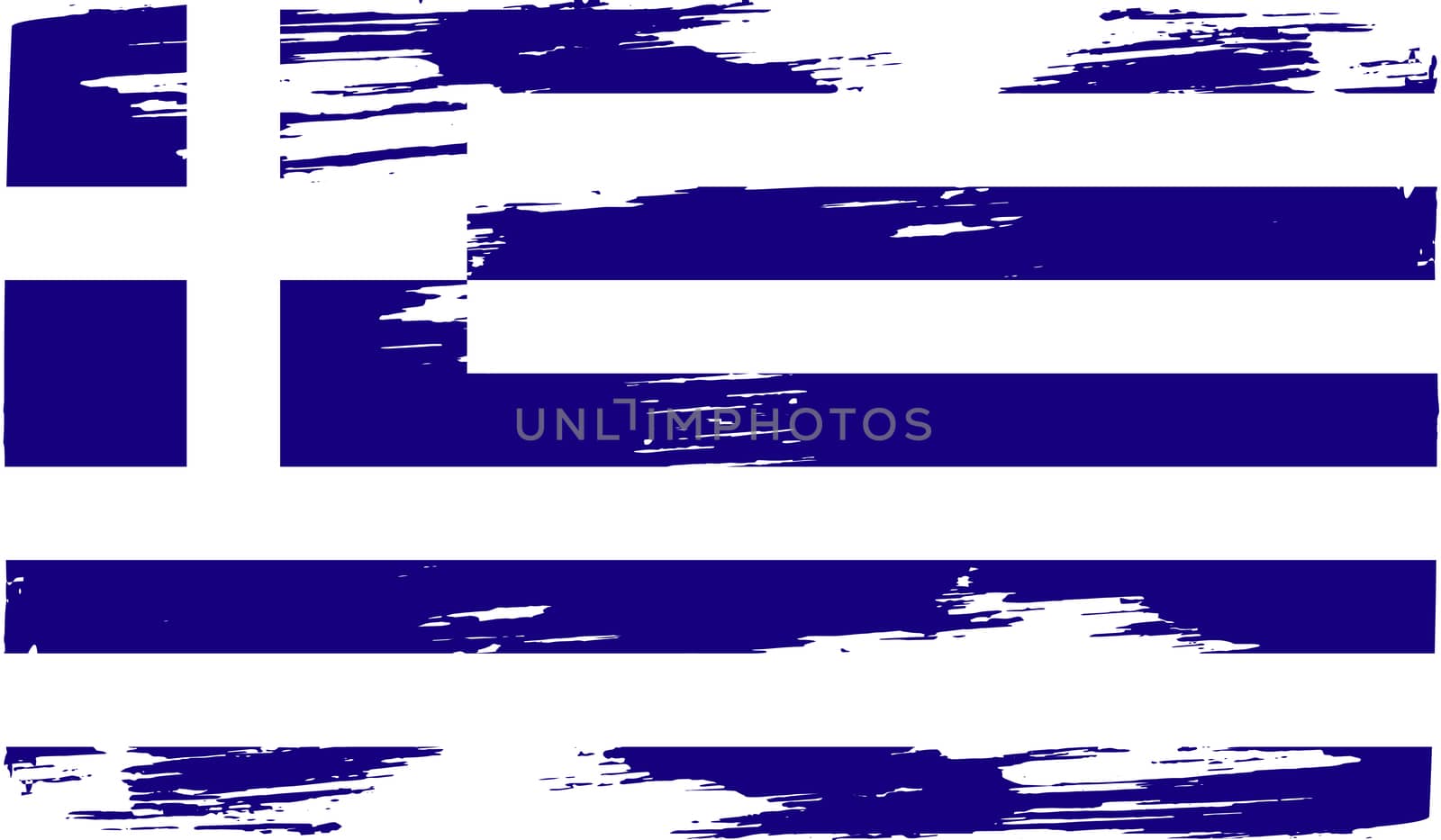 Flag of Greece with old texture.  illustration