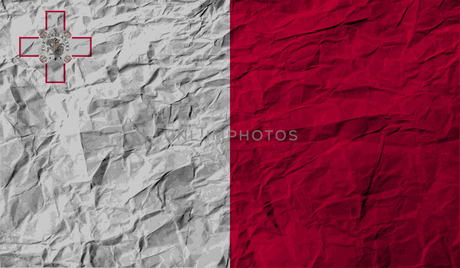 Flag of Malta with old texture.  by serhii_lohvyniuk