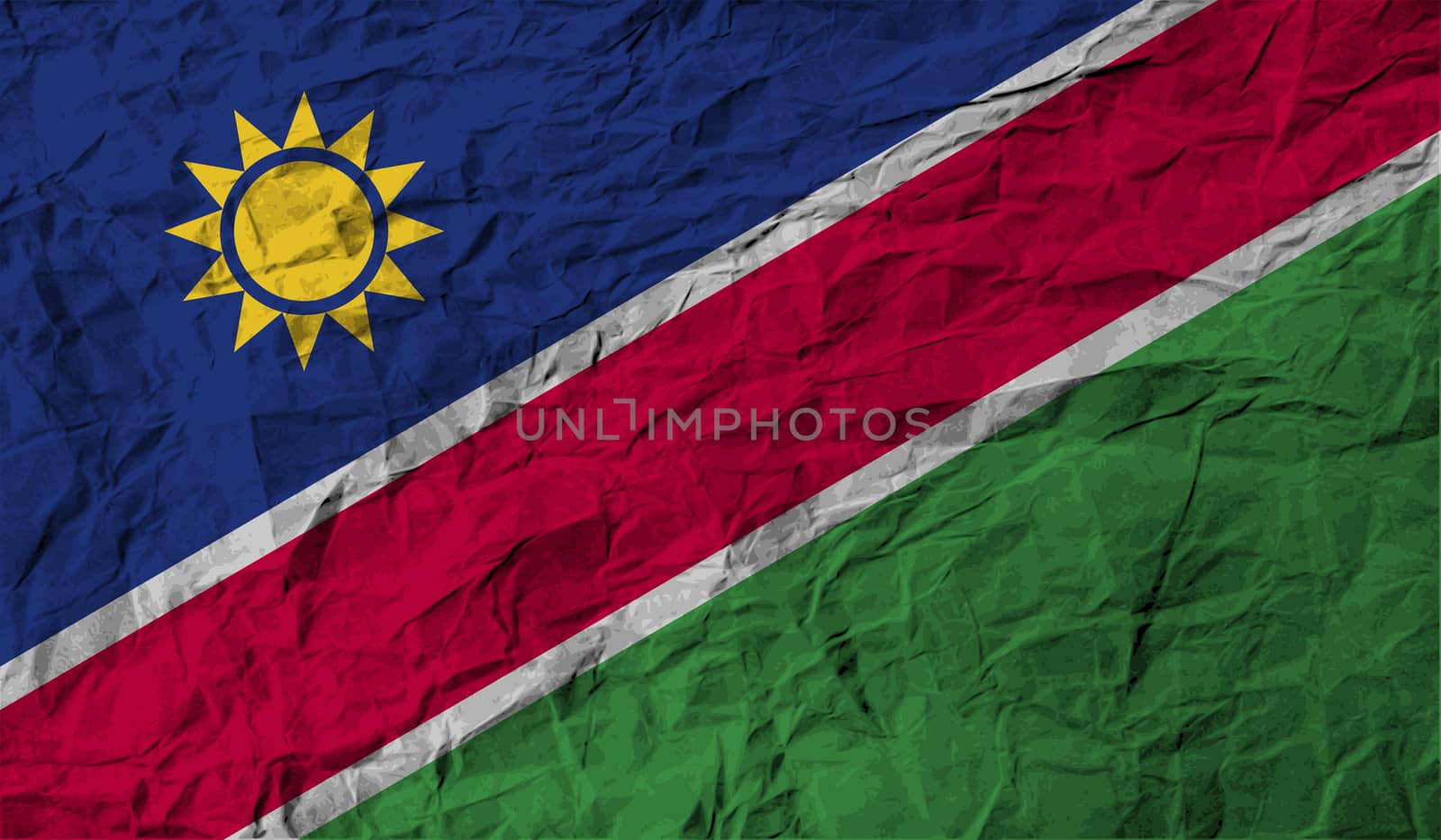 Flag of Namibia with old texture.  by serhii_lohvyniuk