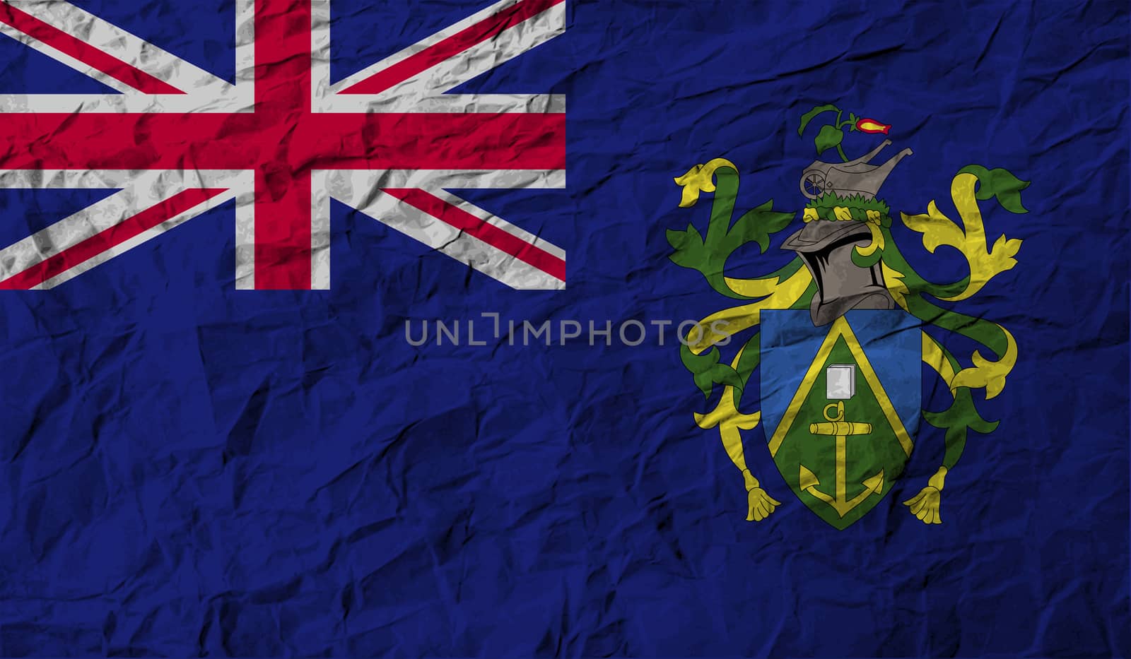 Flag of Pitcairn Islands with old texture.  by serhii_lohvyniuk